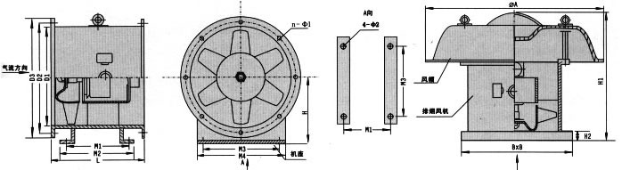 消防高溫雙速軸流排煙風機性能參數(shù)