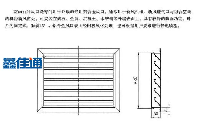 單層防雨百葉功能